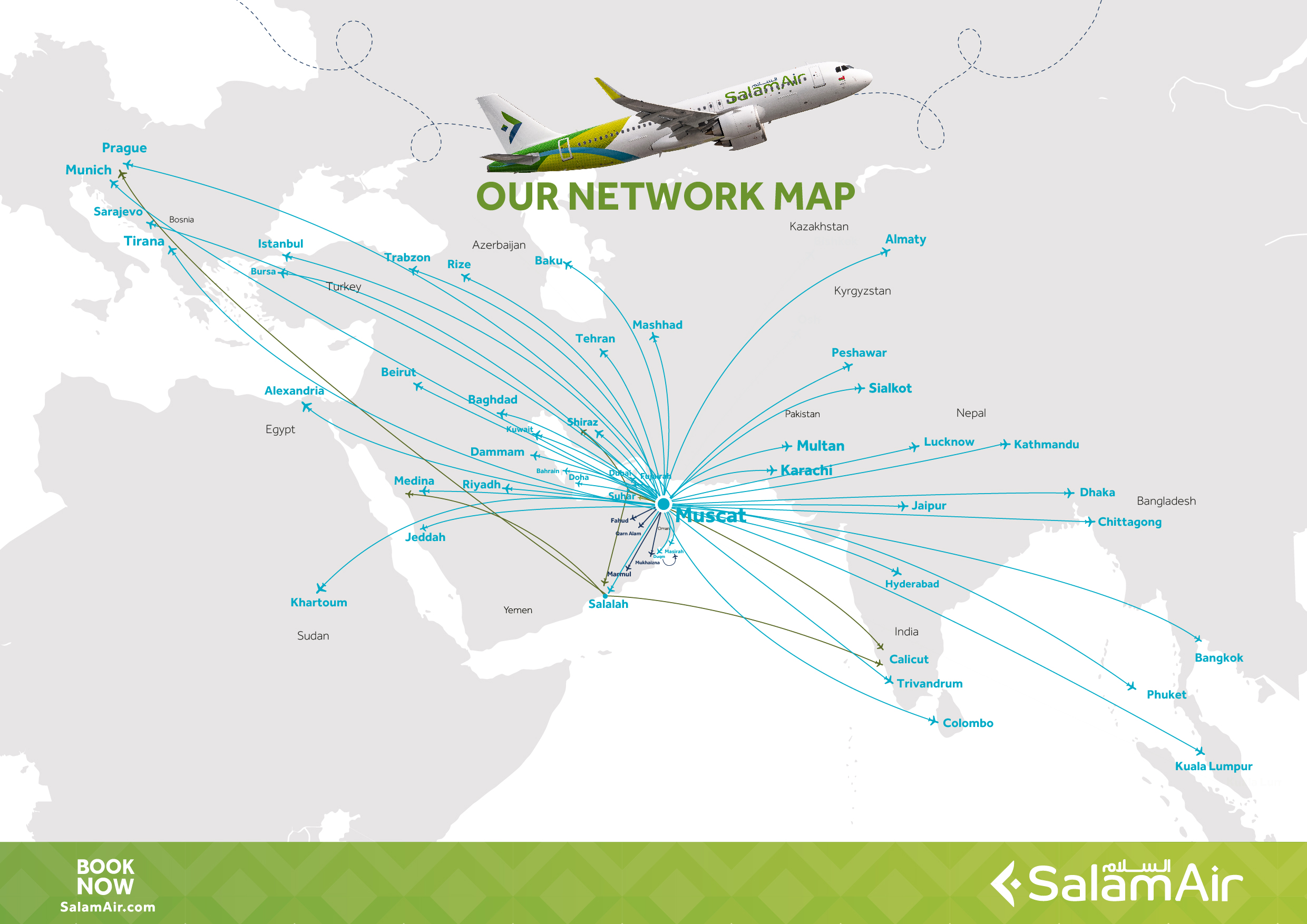 SalamAir Airline Network Map