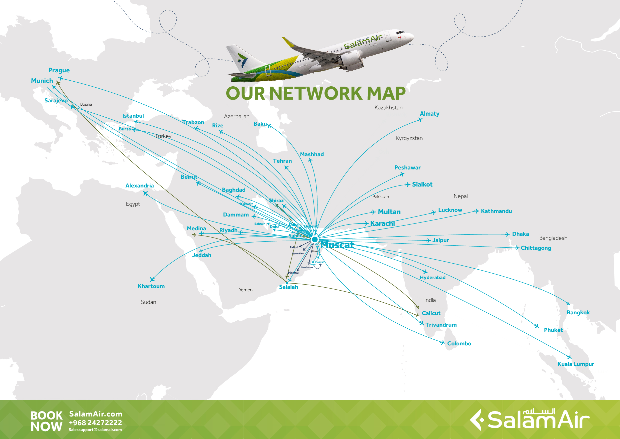 SalamAir Airline Network Map