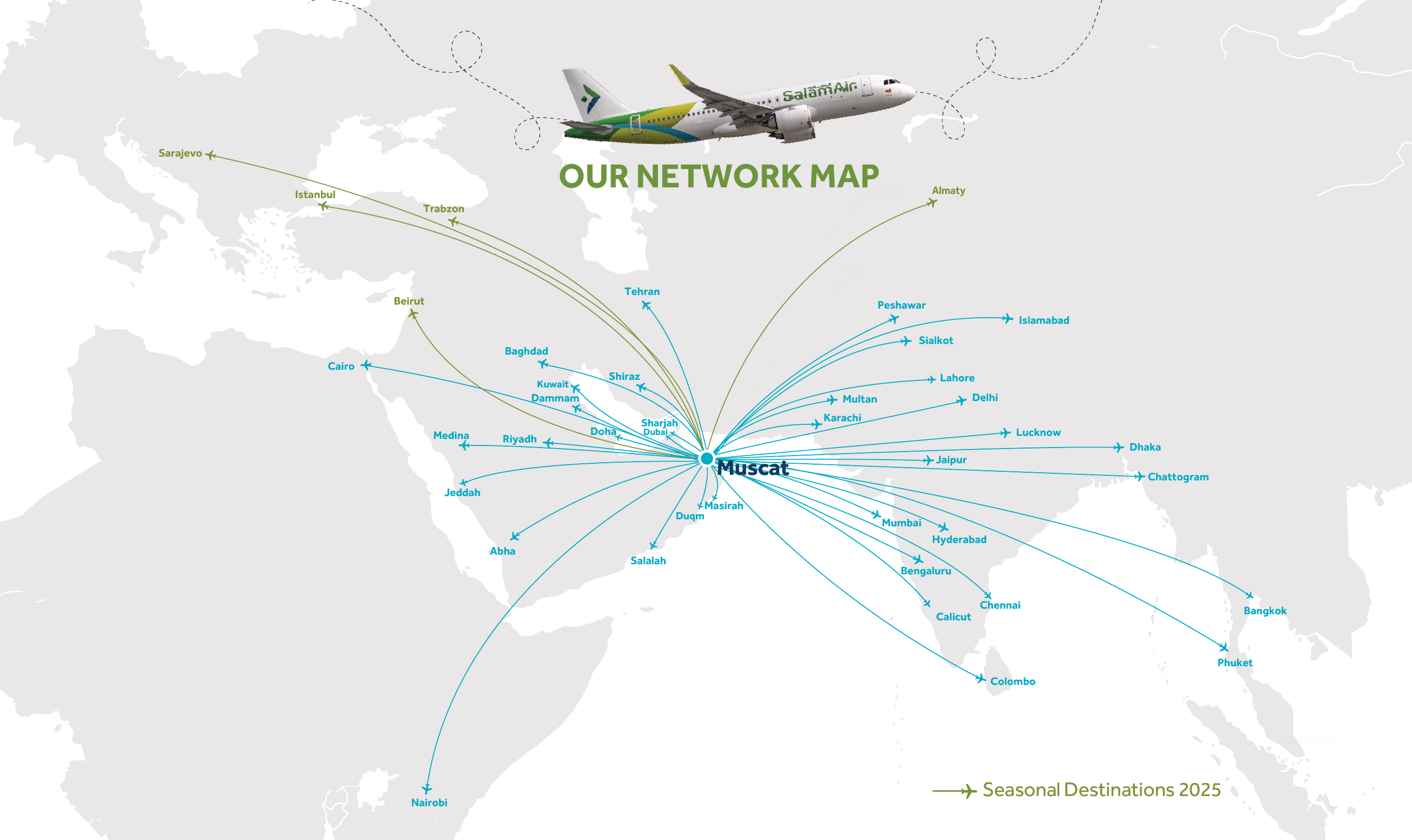 SalamAir Airline Network Map