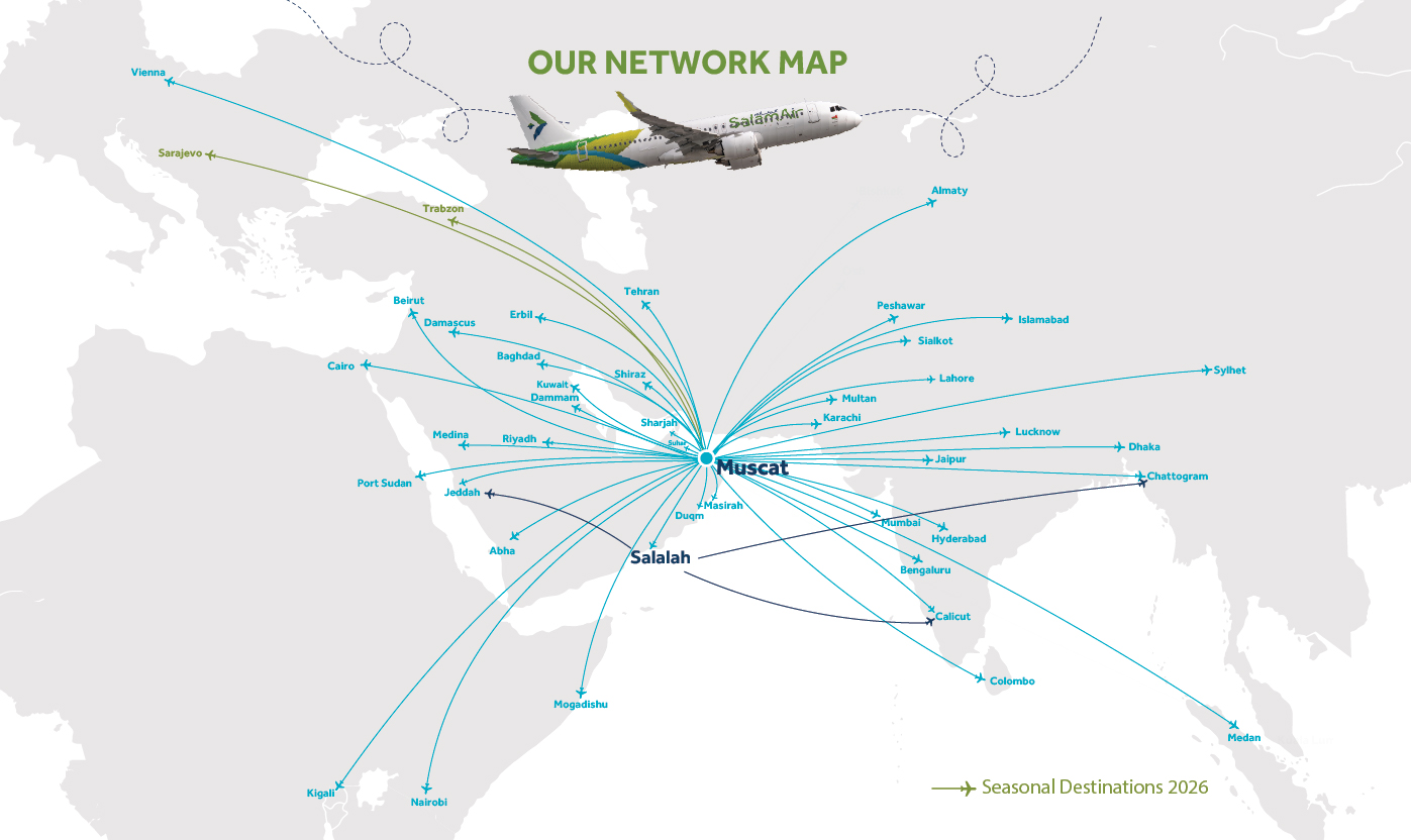 SalamAir Airline Network Map