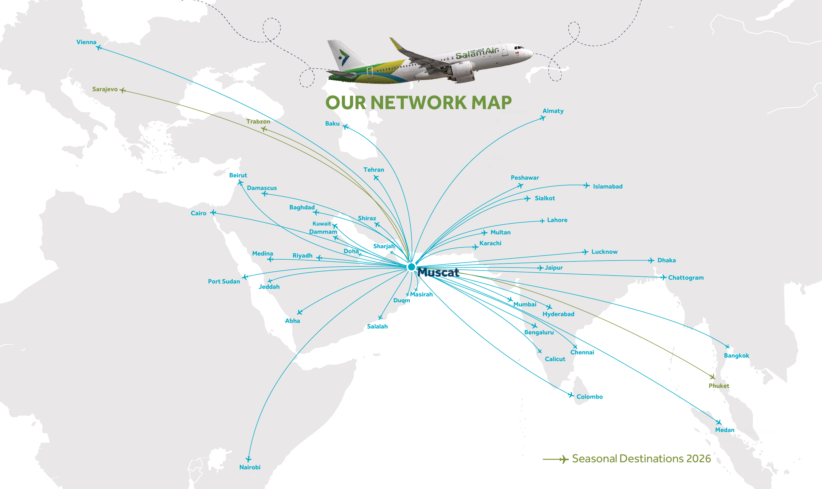 SalamAir Airline Network Map