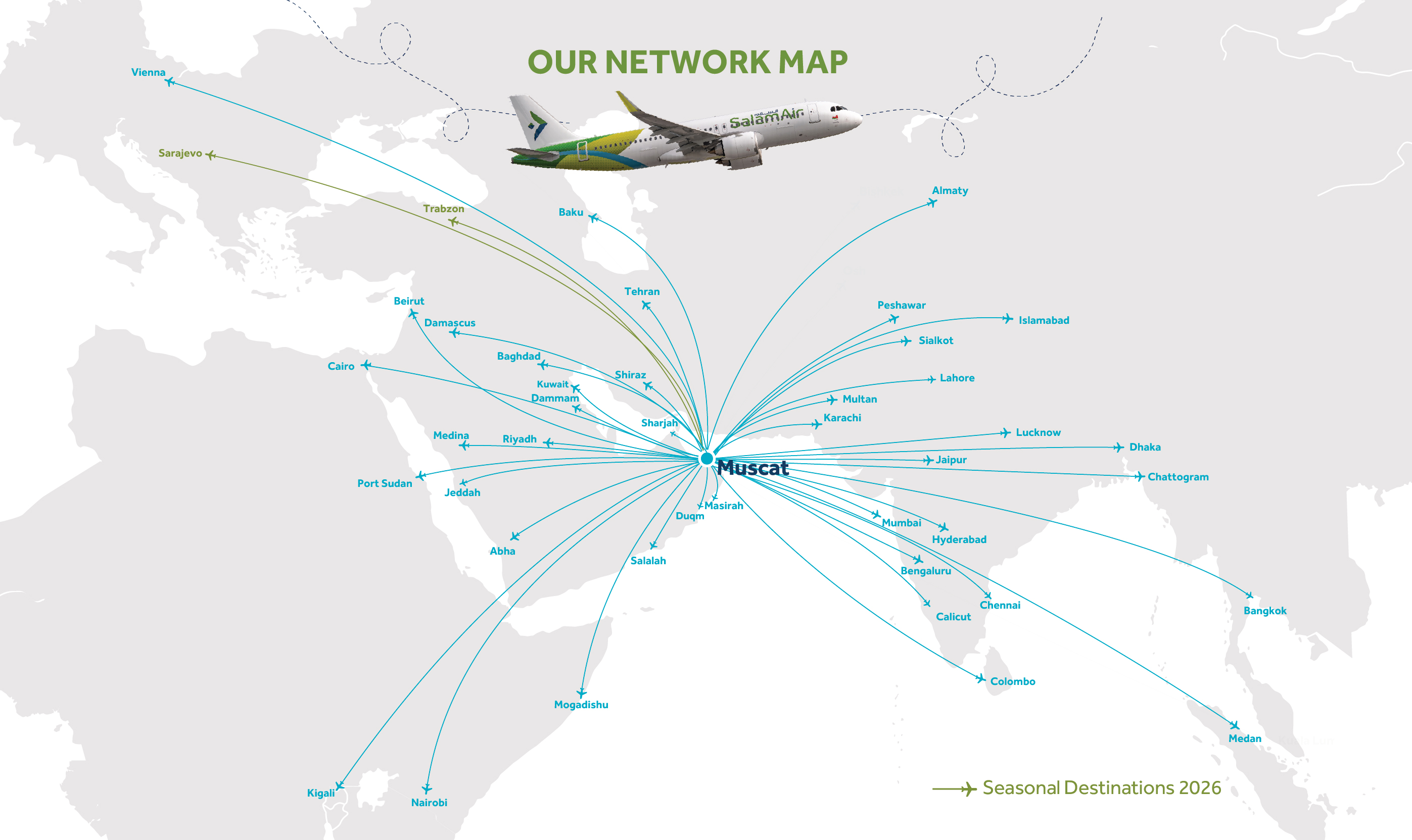 SalamAir Airline Network Map